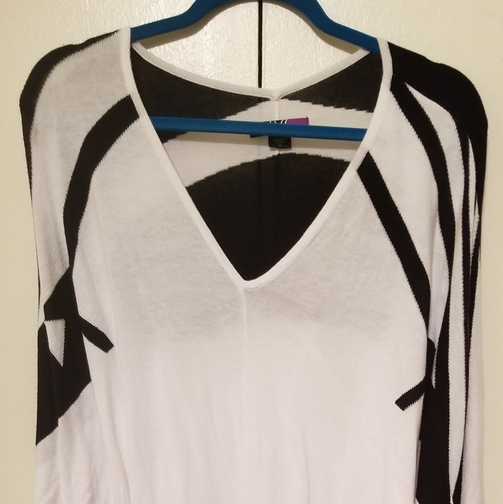 Black and white sweater